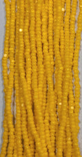Size 13/0 Charlotte cut seed beads Yellow op full hank