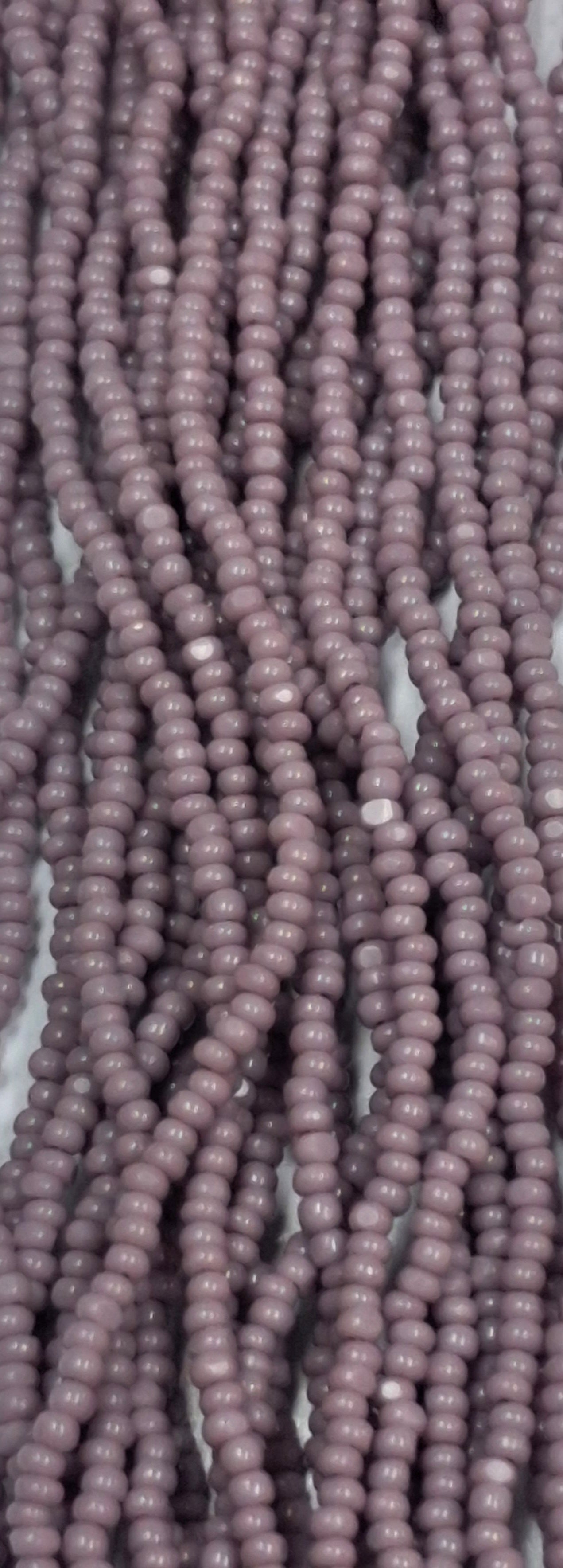 Size 13/0 Charlotte cut seed beads Lt. Lavender OP full hank