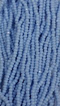 Size 13/0 Charlotte cut seed beads . Powder Blue OP full hank