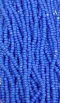Size 13/0 Charlotte cut seed beads Med. Blue OP full hank