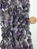 Amethyst Nuggets 14 mm 8 inch strand