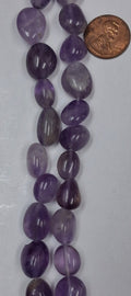 Amethyst Nuggets 16 x 12 mm   7.5 inch strand
