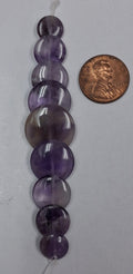 Amethyst Graduated overlapping Coins 9 pcs.