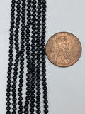 2mm Round Black onyx 8 inch strand