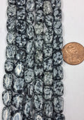 Snowflake Obsidian  8 x 12 mm Nuggets  7.5 inch strand