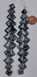 Snowflake Obsidian  Graduating overlapping Square 11 pcs