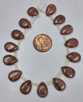 Mahogany Obsidian Teardrops 8x12 mm 15 pcs.
