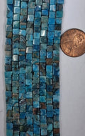 Larimar Crazy Lace Agate 4mm Cubes  8 inch strands