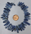 Sodalite stick chip 8 inch strand