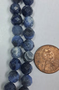 Sodalite  Faceted 8 mm round beads   8  inch strand