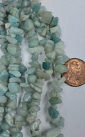 Amazonite Regular chips 36 inch strand