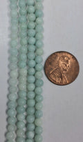 Amazonite 4mm round beads   8 inch strand