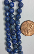 Demin Lapis A+ 6mm Round faceted beads  8 inch strand