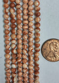 Red Malachite  4mm round beads    8 inch strand
