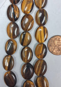 Tiger Eye   A+  Oval 12 x16mm   7.5 inch strand