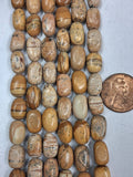 Picture Jasper     8 x12 mm Nuggets   8 inch strands