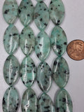 Kiwi Jasper  14x28mm Nuggets   8 inch strand