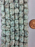 Kiwi Jasper  9x7mm  Nuggets   8 inch strand