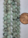Kiwi Jasper  6 mm round beads    8 inch strand
