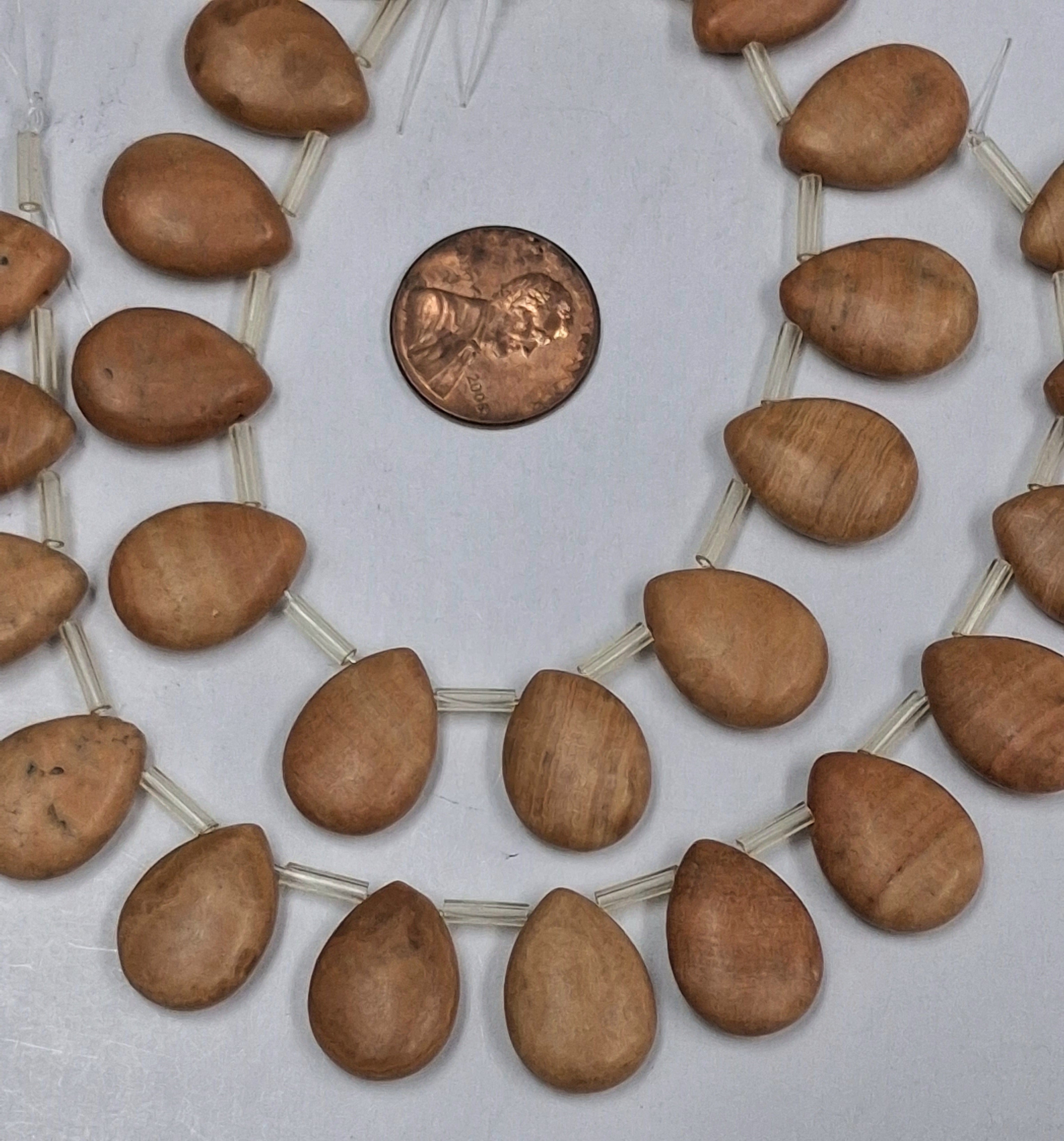 Wood Jasper Teardrops 13 x 18mm 13 pcs