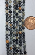 Ocean Jasper   4mm round   8 inch strand
