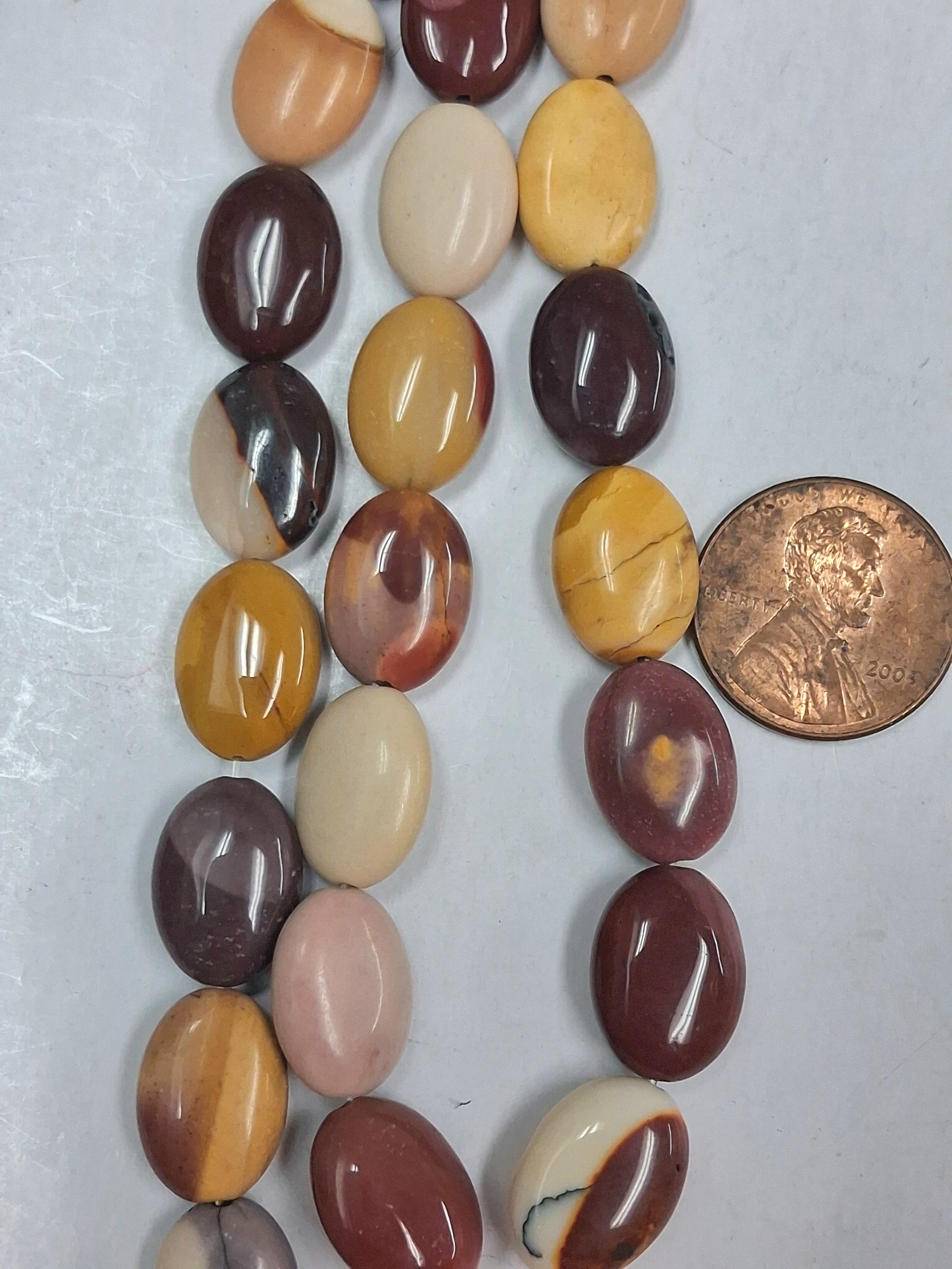 Mookaite Jasper  Oval 14x10 mm    8 inch strand
