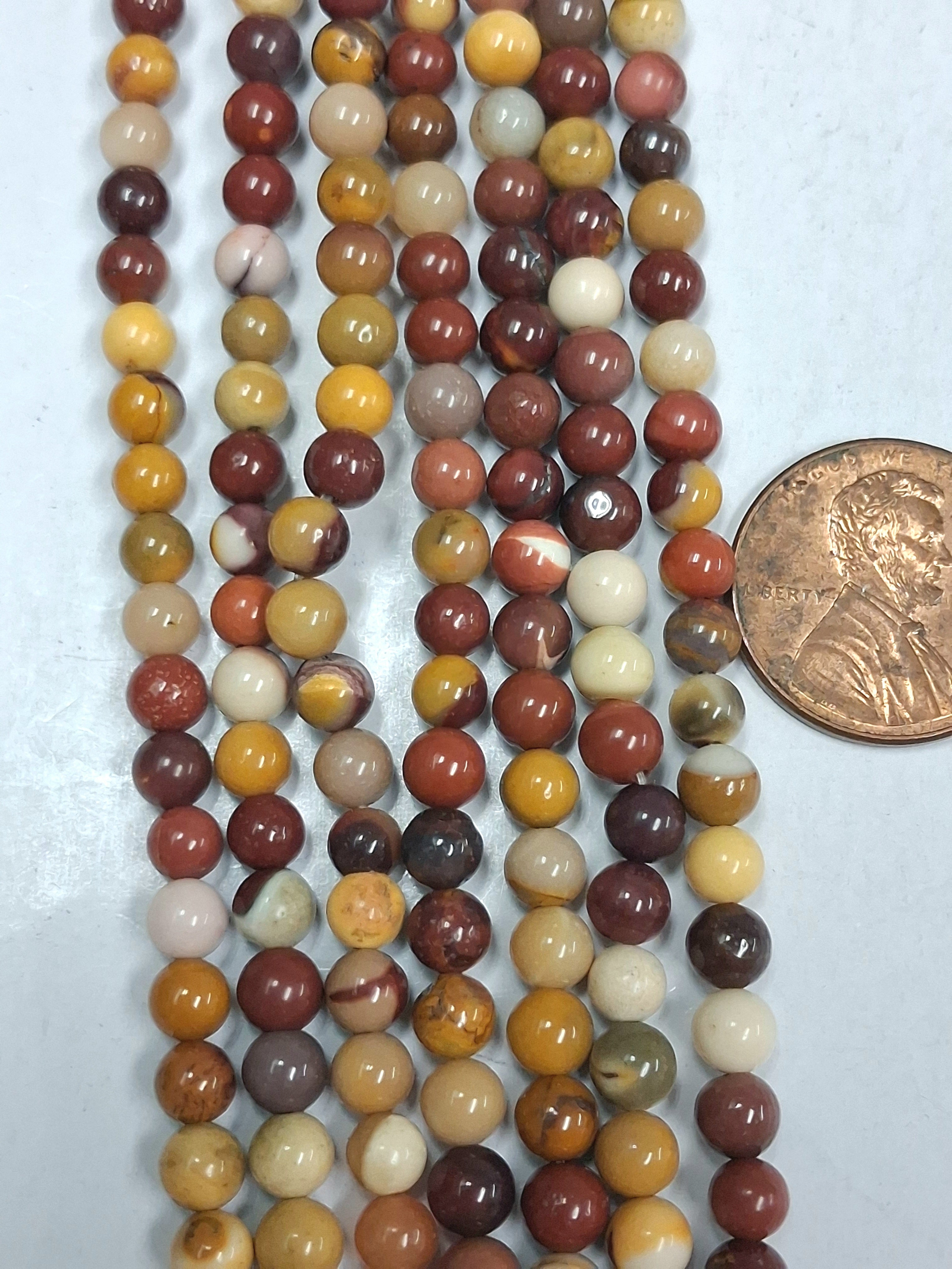 Mookaite Jasper    4 mm round beads    7.5 inch strand