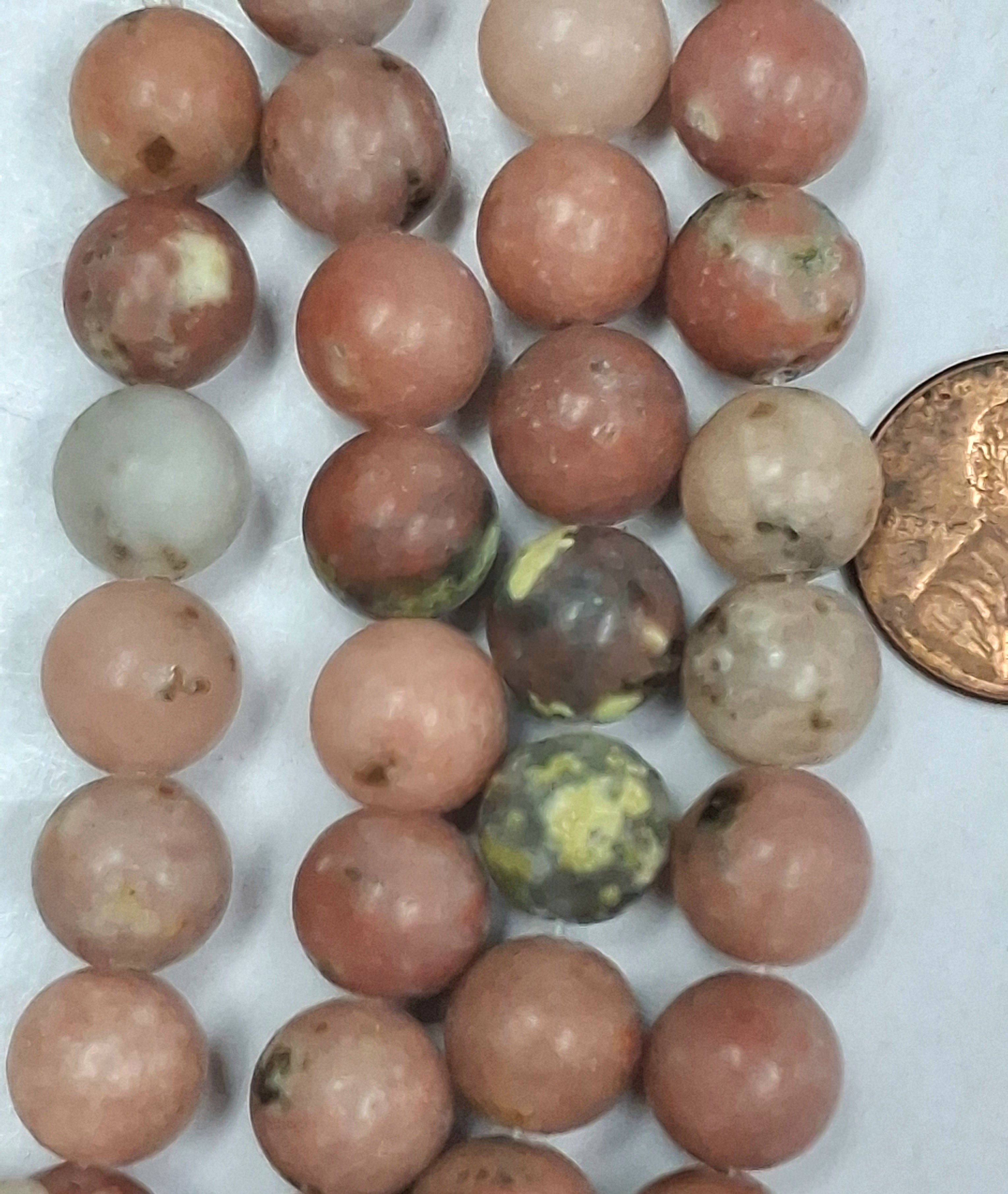 Spice Jasper   10 mm round beads   8 inch strand