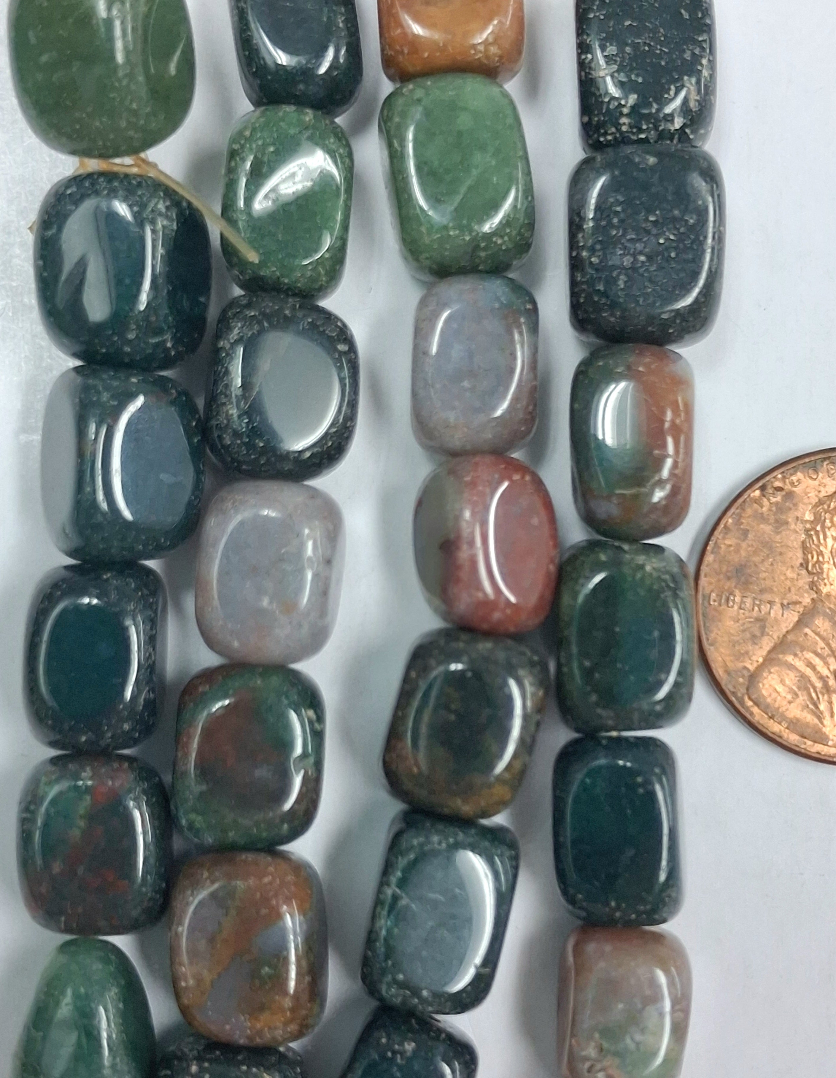 Fancy Jasper    8x12 mm  nuggets   8 inch strand