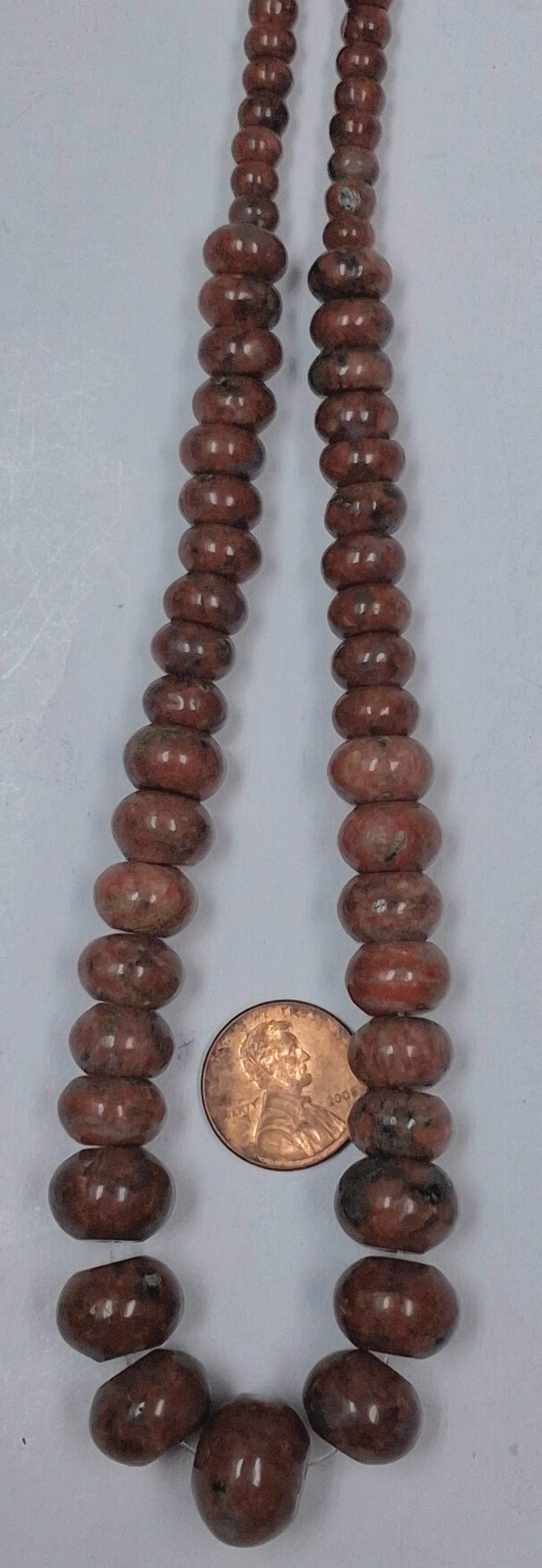 Poppy Jasper Graduated Rondels  6-16mm 16 inch strand