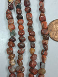 Rainbow Jasper   Pebbles   8 inch strand