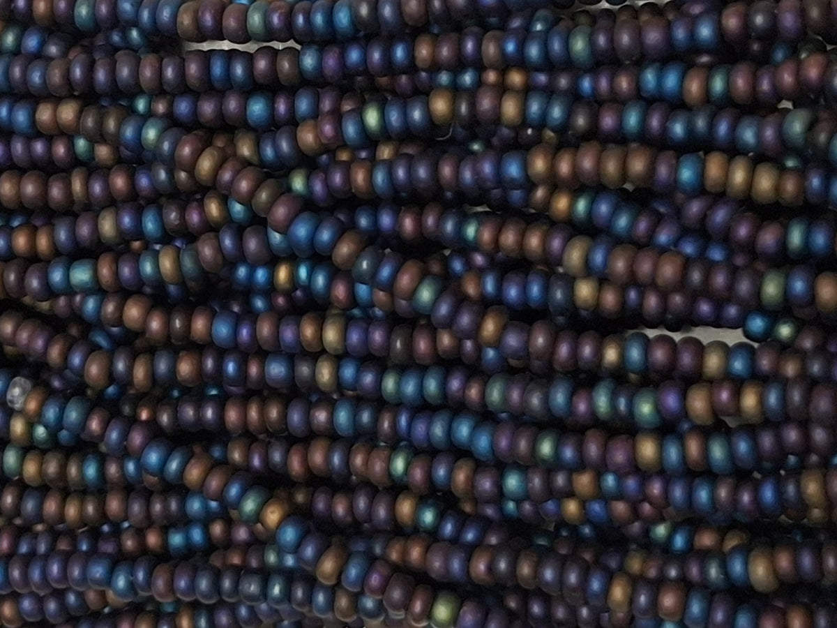 11/0 CZECH MONTANA BLUE MT RB SEED BEADS 12 STRING/HNK-APPX 34 GMS