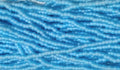 11/0 CZECH LT AQUA MT TR SEED BEADS 12 STRING/HNK-APPX 34 GMS