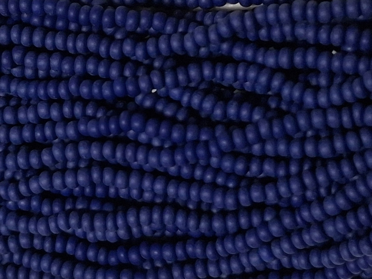 11/0 CZECH NAVY BLUE OP MT SEED BEADS 12 STRING/HNK-APPX 34 GMS
