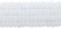 11/0 CZECH OPAL WHITE MT TR SEED BEADS 12 STRING/HNK-APPX 34 GMS