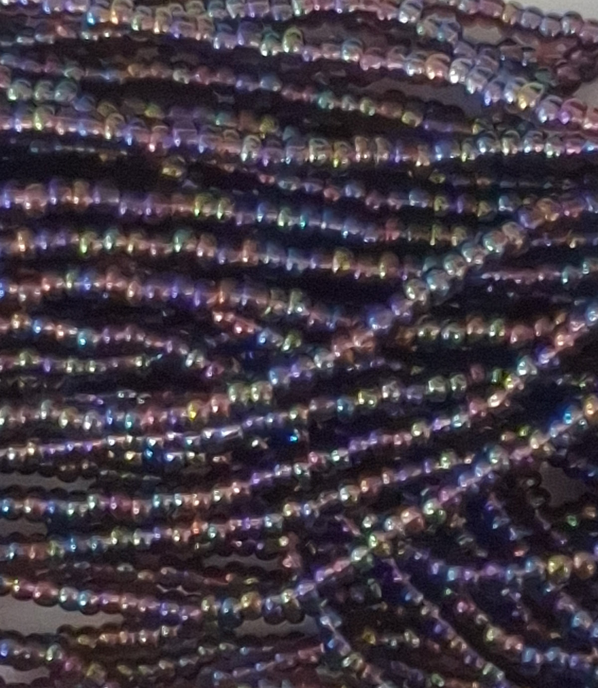 11/0 CZECH AMETHYST AB SEED BEADS 12 STRING/HNK-APPX 34 GMS