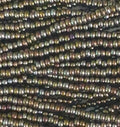 11/0 CZECH BROWN IRIS SEED BEADS 12 STRING/HNK-APPX 34 GMS