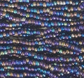 11/0 CZECH COBALT AB SEED BEADS 12 STRING/HNK-APPX 34 GMS