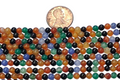 Mixed agate beads in 4mm size  8 inch strand