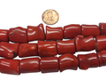 Red Coral Extra large Branch  beads 15x18 mm 7 pcs.