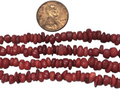 Red Coral Chip beads 8 inch strand
