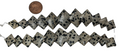 Dalmatian Jasper Overlapping Graduated Square 10-20mm 11pc
