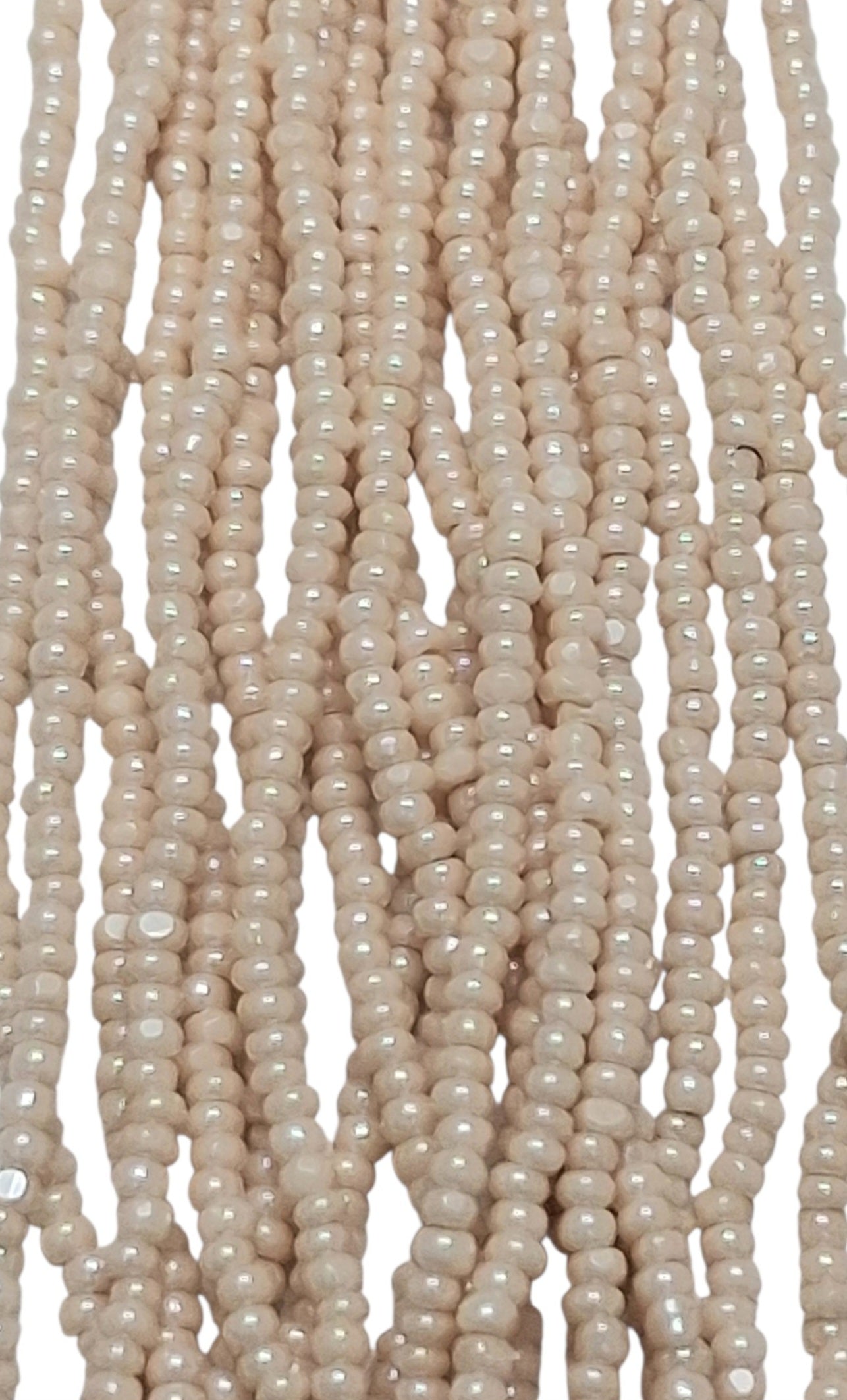 Size 13/0 Charlotte cut seed beads Ivory Op   full hank