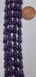 Amethyst Bone Shaped 7 x 10 mm beads   7.5 inch strand