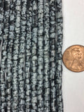 Snowflake Obsidian 4x4 Tube Beads   8  inch strand