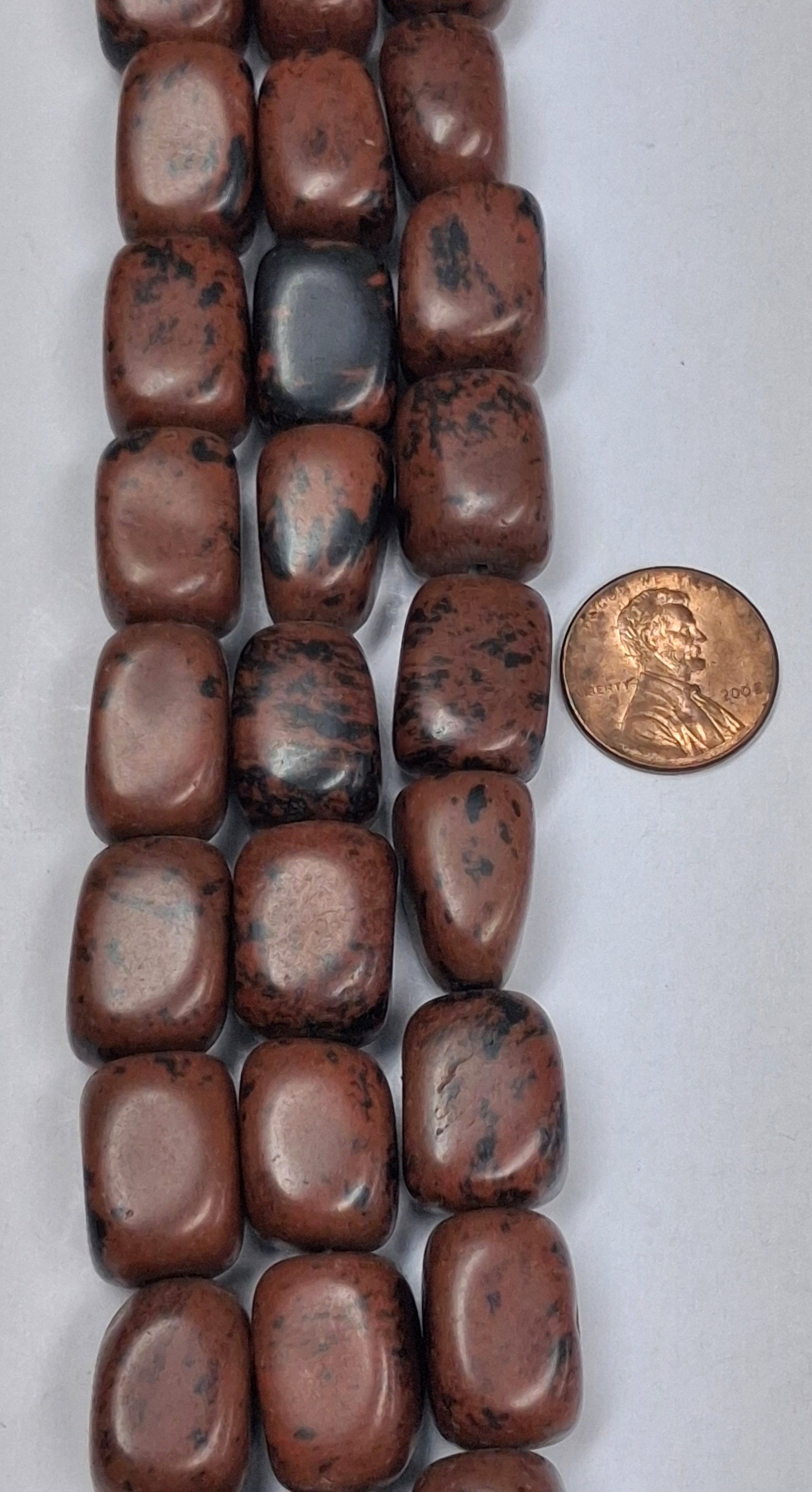 Mahogany Obsidian Nugget 8 inch strand