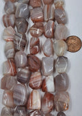 Botswana Agate pink nuggets 16 x 20 mm 8 inch strand