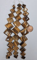 Tiger eye A+ Graduated Overlapping squares, 11 pcs