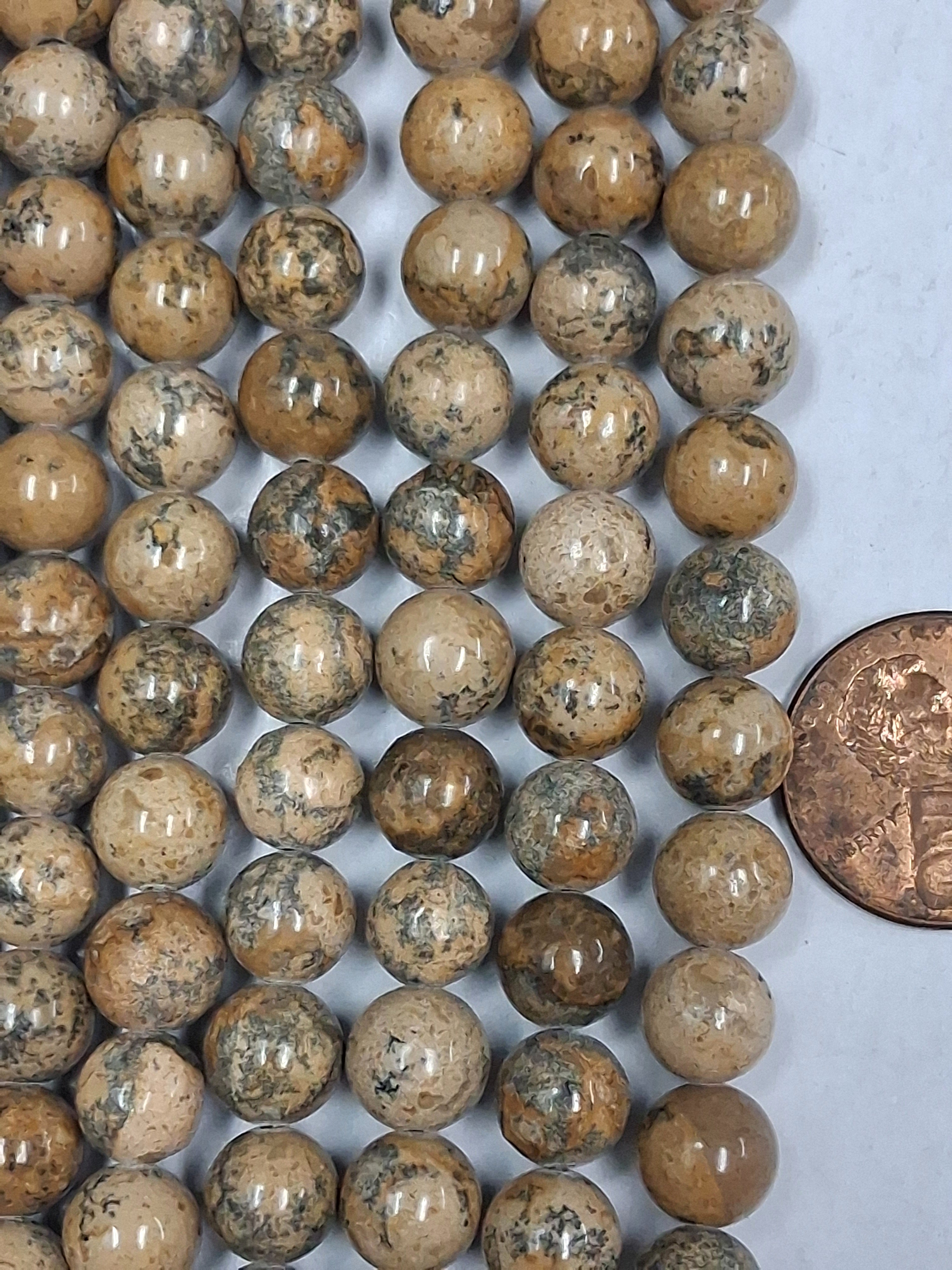 Picture Jasper   8mm round beads    8 inch strand