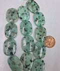Kiwi Jasper  19x25 mm Nuggets   8 inch strand
